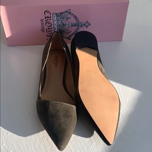 Brand New Crown Vintage Suede Olive Green Flats